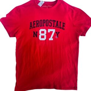 Aeropostale Red Graphic Crewneck Tee